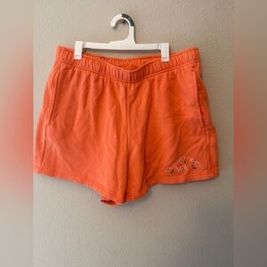 PacSun Coral Orange Fleece Athletic Shorts